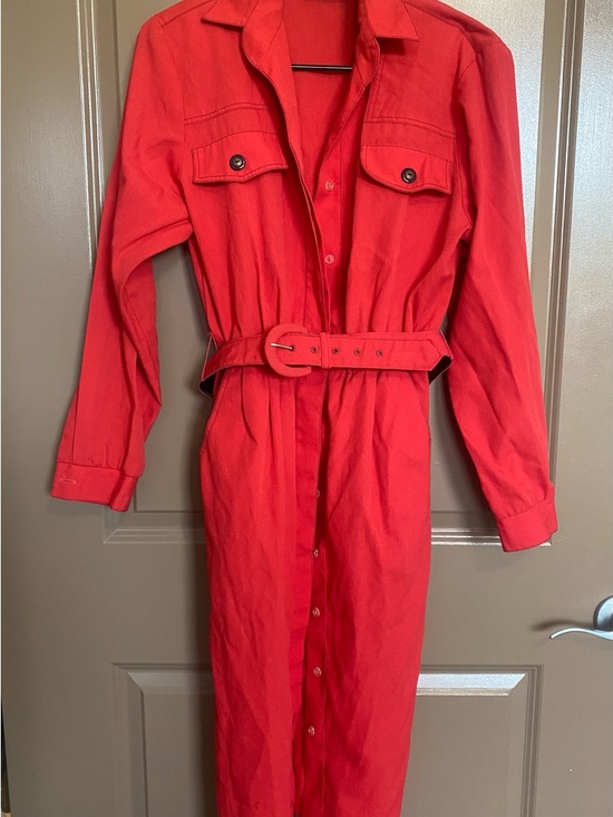 Dresses & Skirts - Willie of California Vintage Classic Red Button-Front Shirt Dress with Belt